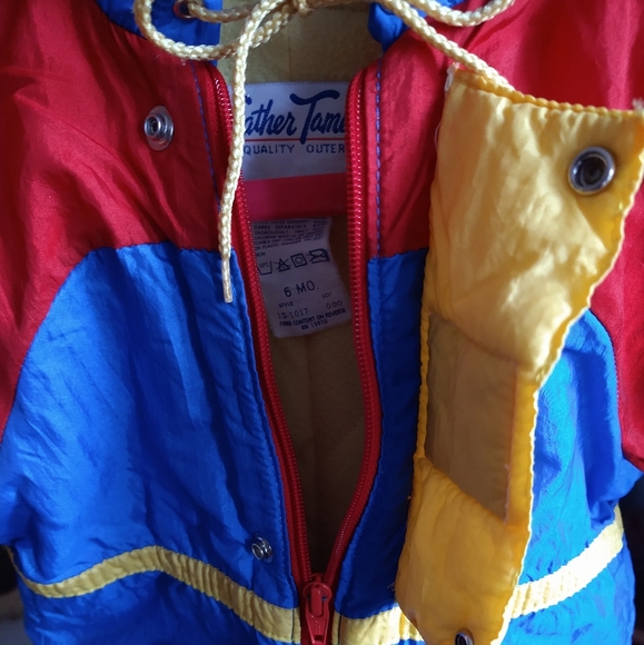 Adorable vintage red and blue Weather Tamer snow suit 6 months - Picture 6 of 8